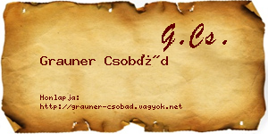 Grauner Csobád névjegykártya